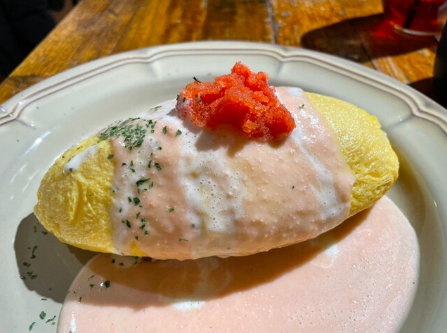 明太クリームオムライス