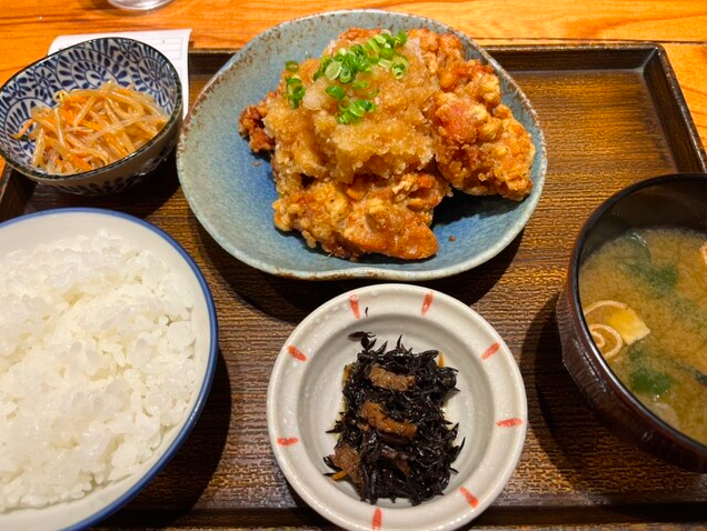 若鶏のみぞれ和え定食