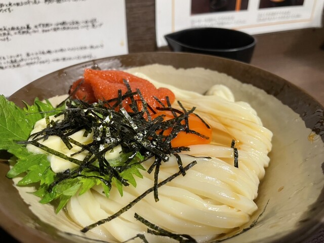 明太釜玉うどん