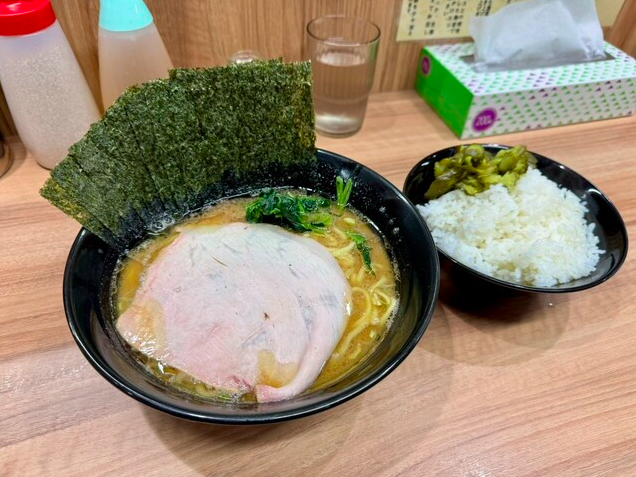 ラーメン(並)+のりトッピング, ライス