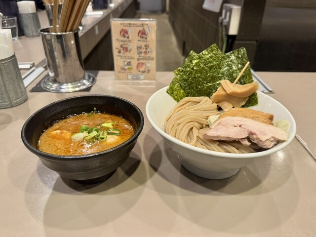 海老つけめん味玉