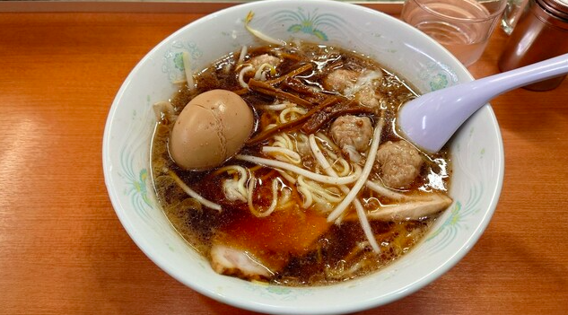 ワンタン麺+味付玉子