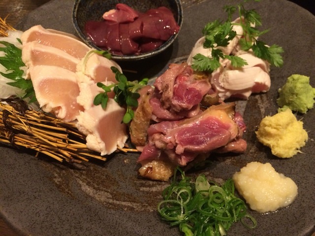 4種の刺身盛り合わせ