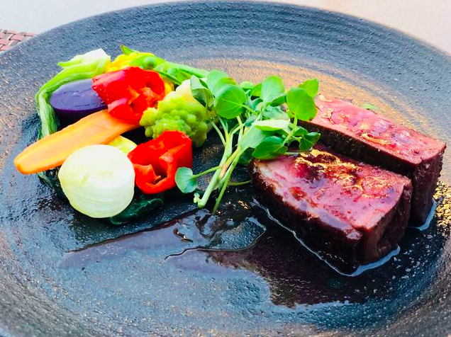 マグレ鴨胸肉の蜂蜜がけアッロースト