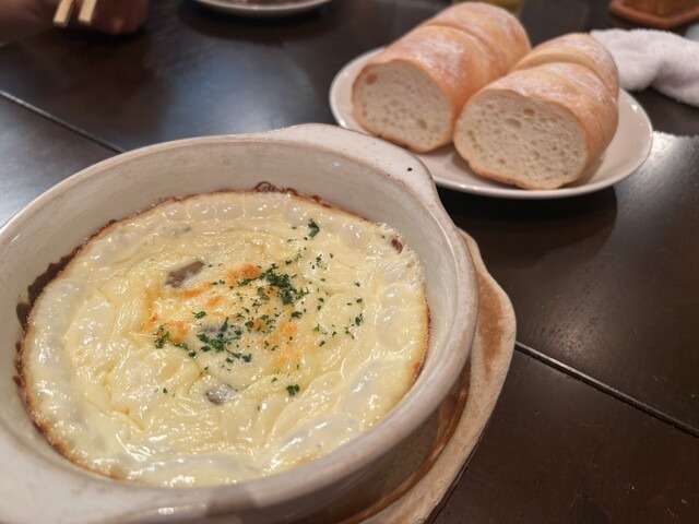 4種チーズときのこのグラタン