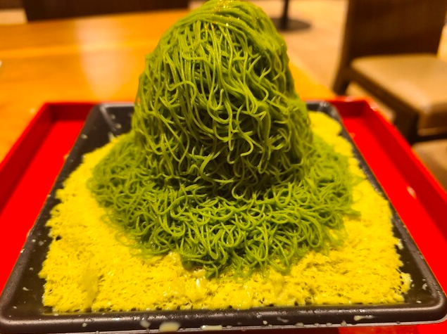モンブランソフト大和抹茶ミルクかき氷