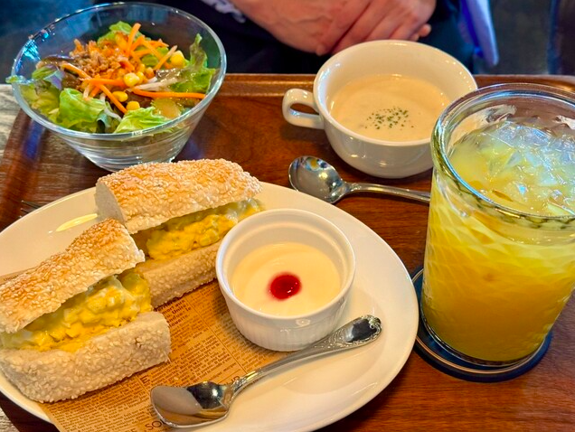 モーニングセットC (たまごサンド)